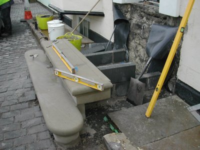 Sandstone steps construction